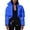 Blue, variant on Womens Winter Metallic Crop Short Puffer Cotton-Padded Bubble Jackets Black L
