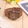 thumbnail image 5 of Reloj de pulsera analógico electrónico, correa de nailon redonda, reloj de pulsera militar (café), 5 of 5