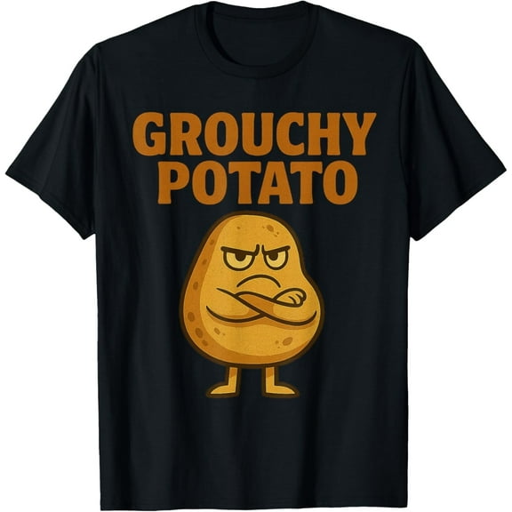 Grouchy Potato Funny Thanksgiving Sweet Potato Design T-Shirt