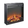 thumbnail image 2 of 18-inch Electric Fireplace Insert, Freestanding & Recessed Ultra-thin Heater with Log Set & Realistic Flame, Overheating Protection, with Glass Door and Mesh Screen, 1400W, 2 of 12