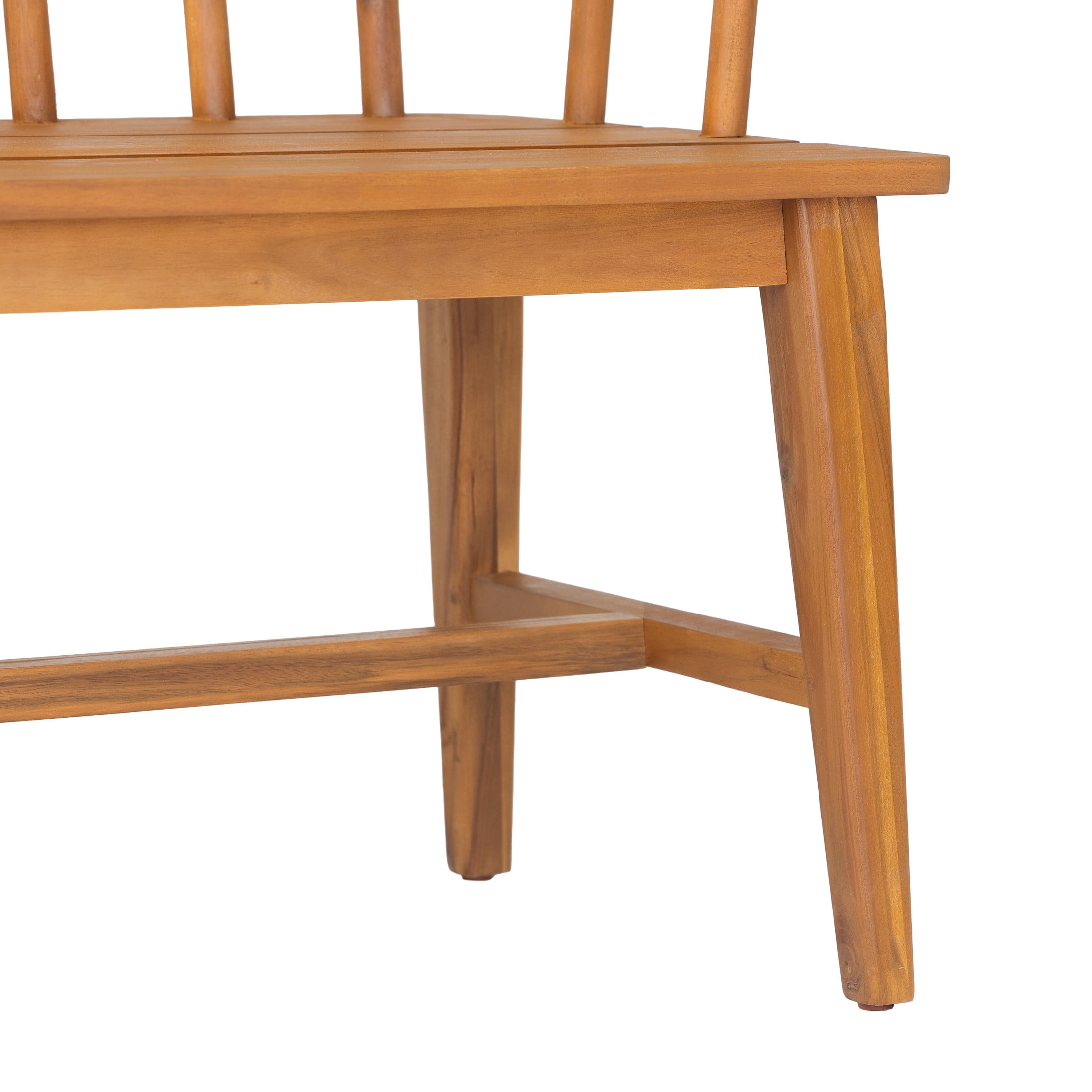 Christopher Knight Home 45" Outdoor Acacia Wood Patio Garden Bench, Slatted Backrest Seating, Teak