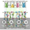 thumbnail image 6 of Easter Kitchen Curtains Valances 3 Piece Set,Spring Bunny Chick Hello My Peeps Rod Pocket Short Kitchen Tier Curtain Over Sink Window,Cute Farmhouse Cafe Curtains for Holiday Decor 36 Inch, 6 of 7