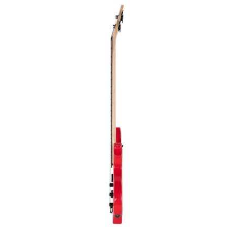 Fithood ?Do Not Sell on Amazonf?Full Size Glarry 4 String Burning Fire enclosed H-H Pickup Electric Bass Guitar with 20W Amplifier Bag Strap Connector Wrench Tool Red