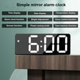 thumbnail image 3 of Large Numbers Digital Alarm Clock USB/Battery Operated with 2-Level Adjustable Brightness LED Mirror Alarm Clock for Room Bedside Table Desktop, 3 of 11
