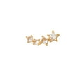 thumbnail image 3 of Anygolds 14K Real Solid Gold Star CZ Diamond Climber Stud Push-back Earrings Piercing - MJE11785-CZY Yellow Gold, 3 of 5