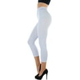 thumbnail image 4 of ToBeInStyle Womens Capri Length Wide Waistband Seamless Lightweight Stretch Leggings, 4 of 7