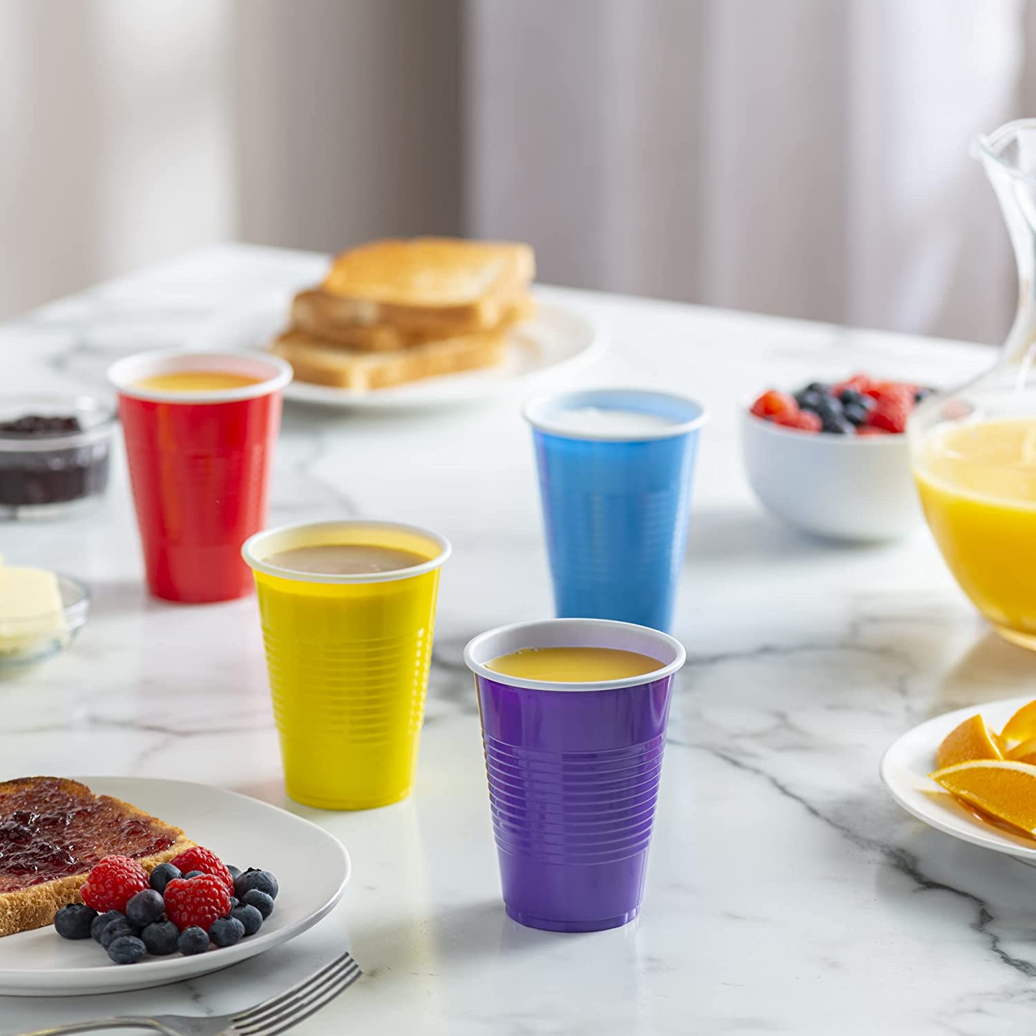 GUSTO 9 Oz Plastic Cups, 240-Pack Assorted photo 7