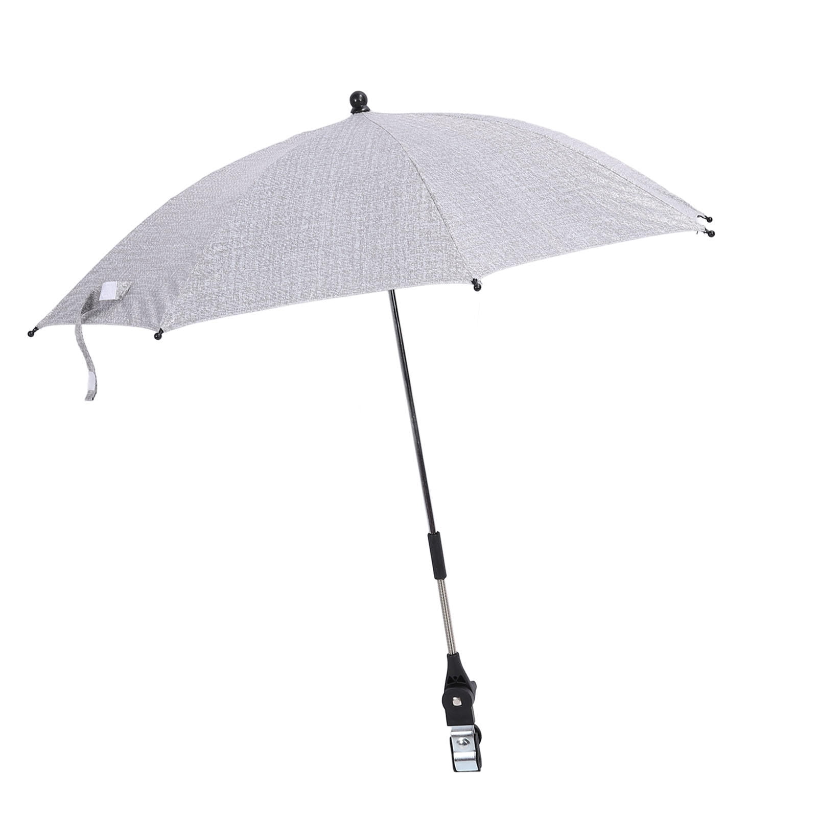 LAZIOEGR Adjustable 85 cm Baby Stroller Sun Shade Umbrella – UV & Rain Protection, Clip‑On, Lightweight, Large‑Size, Denim Gray