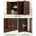 thumbnail image 7 of Joyyskill Large Wall Cabinets Set of 2 Laundry Room Wall Mounted Medicine Cabinet with 3 Door and Shelves Floating Cupboard Kitchen Organizers Pantry Cabinets, Brown, 7 of 7