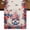 DarkRed, variant on Table Runners 60 Inches Long Dress Scarves, Independence Day Farmhouse Kitchen Table Runner, Small Coffee Tablerunners, Gnomes American Flag Red Blue Flowers 13x60 Inch