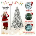 thumbnail image 3 of REKHH 8ft Pre-Lit PVC Flocked Artificial Christmas Tree, Fireproof Automatic Xmas Tree with Lights, for Family Holiday Celebration, 3 of 9