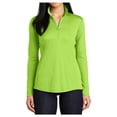 thumbnail image 1 of Womens PosiCharge Competitor 1/4-Zip Lightweight Polyester Pullover Lime Shock Large, 1 of 8
