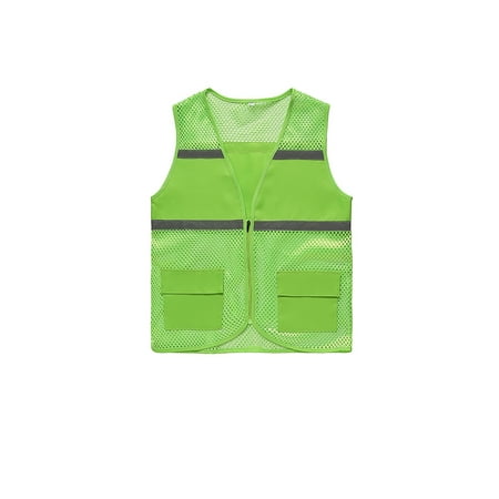 

Sexy Dance Women WorkWear High Visibility Vest Breathable Plain Safety Vests Outdoor Solid Color Vest