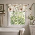 thumbnail image 2 of SPXUBZ Modern Abstract Window Valance Curtain Geometric Leaf Pattern Rod Pocket Kitchen Curtain Living Room Decor, 2 of 5