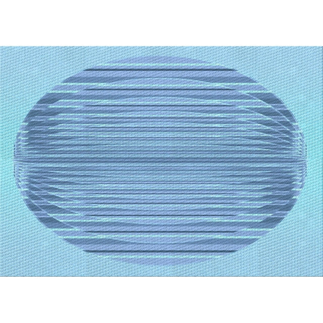 Ahgly Company Machine Washable Indoor Rectangle Transitional Iceberg Blue Area Rugs, 7' x 10'