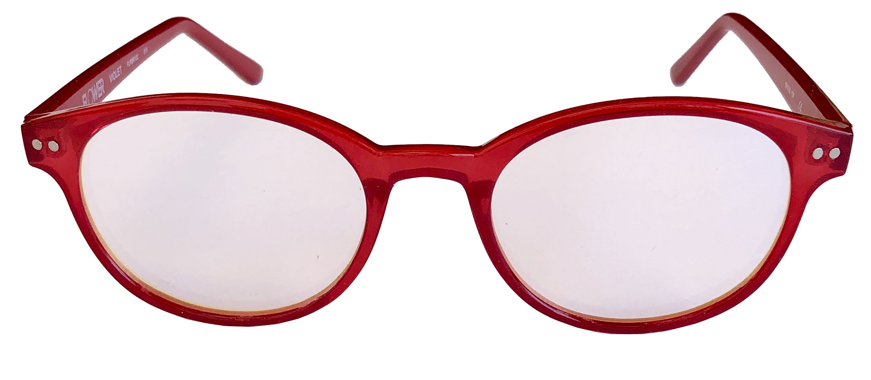 Flower Eyewear Handmade BlueLight Blocking Computer Glasses, Cranberry