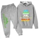 thumbnail image 3 of 2024 Nueva ropa para niños, conjunto de sudadera con capucha y pantalón, zapatillas deportivas, ropa deportiva para niños y niñas, otoño y primavera, 2 piezas, ropa para niñas pequeñas, 3 of 5