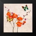 thumbnail image 2 of Rizzardi, Teo 12x12 Black Modern Framed Museum Art Print Titled - Orchids and Butterflies I, 2 of 5