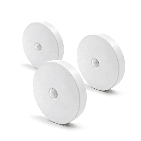 DAYBETTER Rechargeable Motion Sensor Night Lights, Cool & Warm White Color, Stick on Motion Activated Stair Lights Indoor, Portable LED Hallway Lights for Bathroom Bedroom,3Pack