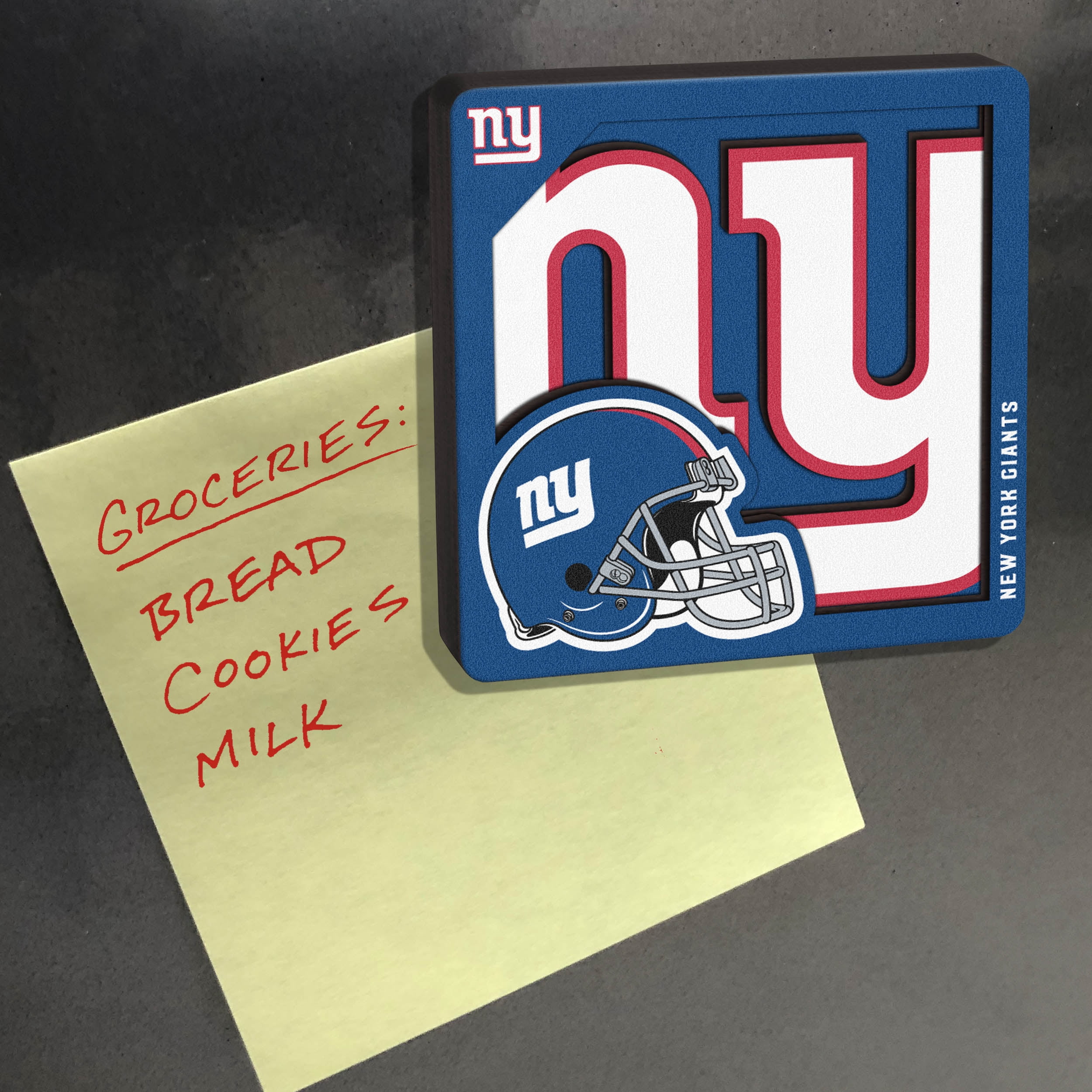 YouTheFan NFL New York Giants 3D Logo Series Magnet