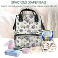 thumbnail image 5 of Balery Spring Flowers Pattern Mummy Backpack - Waterproof Twill Canvas, Large Capacity Diaper Bag with Multiple Pockets and Adjustable Straps, 5 of 6