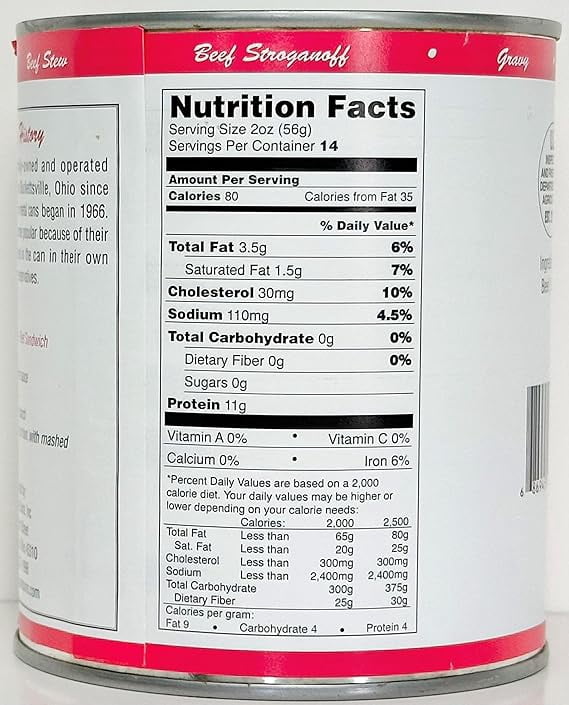 Werling & Sons Canned Beef 28 oz – Fully Cooked, Heat & Eat | Shelf-Stable Canned Meat for Pantry, Camping, Hiking, Emergency Food Supply & Everyday Meals | Made in USA | 5-Year Shelf Life | 12 Pack