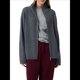 thumbnail image 3 of Chaqueta de Punto para Mujer, Estilo Clásico, Informal, con Cuello Alto, Cremallera y , de Color Liso. Gris Oscuro Talla Única, 3 of 10