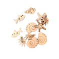 thumbnail image 1 of Wood Animal Ornaments Craft Wood Pieces Marine Fish Carvings Hanging Ornaments Natural White Color Seashell Shape Diy Supplies 50Pcs, 1 of 2
