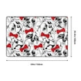 thumbnail image 5 of Area Rugs For Living Room Decor - Cut French Bulldog Red Bow Tie Anti Slip Throw Washable Rugs 3x5 For Bedroom, Soft Indoor Carpet For Bedroom Living Room 60x39In, 5 of 5
