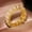 Gold 7, variant on Fully Encrusted CZ Zircon Ring - Gold Plated Open Band Sparkling Diamond-Like Ring Fashion Jewelry Birthday Gift for Her Party Wedding Anniversary