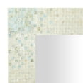 thumbnail image 5 of DecMode 48" x 36" Cream Handmade Mosaic Wall Mirror with Blue Corners, 5 of 13