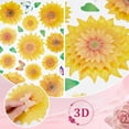 thumbnail image 3 of Sunflower Wall Stickers 3D Flower Wall Decals Wall Art DIY Floral Wall Decor Retro Butterfly Removable for Kitchen Home Living Room Bedroom TV Bathroom Window Door Decoration 25 x 14.3 Inch DIY, 3 of 5