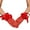 red, variant on Women Lace Fishnet Gloves Wrist Short Elegant Bowknot Courtesy Gloves Driver Summer Sun UV Protection Mittens for Wedding Party Red
