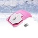 thumbnail image 2 of EeaseMX Ratón óptico inalámbrico de 2,4 G con 3 botones y luz transparente (rosa), 2 of 7