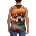thumbnail image 4 of Fotbe Colorful Leaf Chihuahua Men's Camiseta sin Mangas Estampada para Hombres, Playera Casual para Gimnasio, Entrenamiento, Playa-X-Large, 4 of 7