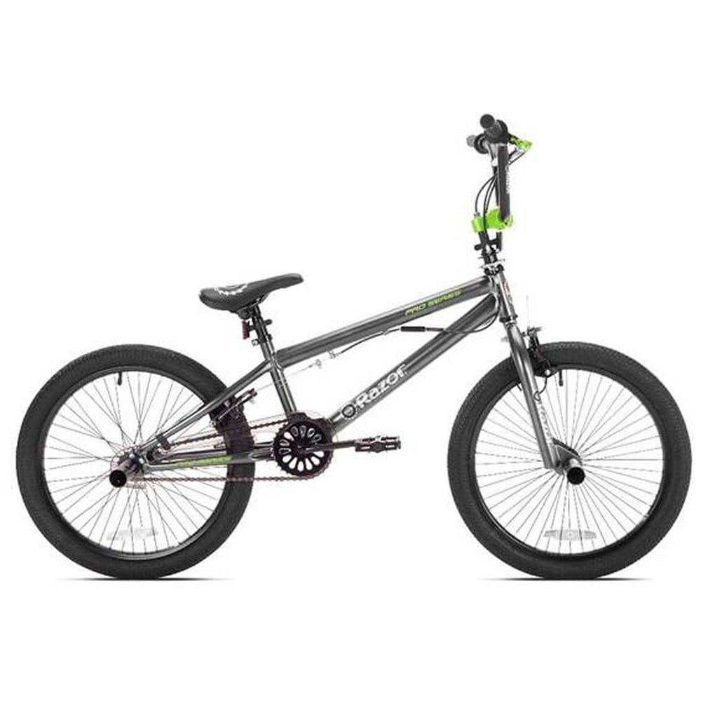 20 Boy s Razor  Pro Series BMX  Bike  Gray Green Walmart 