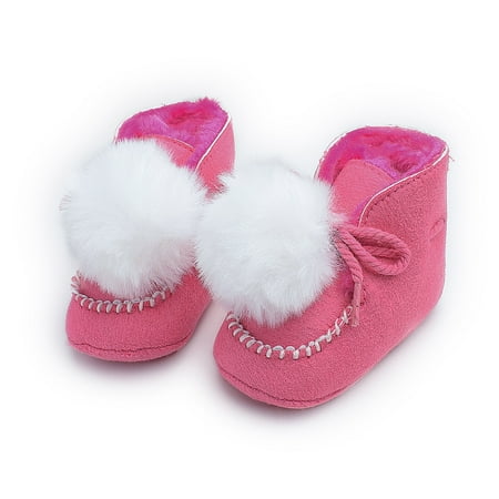 

Cathalem Baby Girl Shoes 3-6 Months Babys Boys Girls Winter Hair Ball Fluffy Cotton Shoes Toddler Shoes Babys Shoes 6 Wide Pink 12 Months