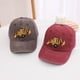 thumbnail image 3 of Qarigey Gorra de béisbol para niños con protección solar Gorras de béisbol de poliéster transpirables seguras para niños dañinos rayos Sombreros vino rojo, 3 of 6