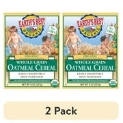 (2 pack) Earth's Best Organic Whole Grain Oatmeal Infant Cereal - 8 oz.