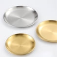 thumbnail image 4 of Stainless Steel Round Serving Trays Sturdy Dishwasher Safe Rustproof Camping Supplies BBQ Serving Platters, 4 of 8