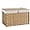 Natural, variant on 180L Wicker Storage Basket with Lid, Handwoven Rattan Large Shelf Basket with Removable Liner, 47.6 Gallon Wicker Basket for Blanket, Storage Trunk with Handle for Closet, Bedroom, Livingroom, Natural