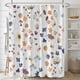 thumbnail image 5 of Billuyoard Juegos de cortinas de ducha impermeables azules con flores de color agua Fuerte efecto drapeado Beige YL456-4 a prueba de moho 180cm * YL456-4 180 cm * 180 cm 2Conjunto, 5 of 6
