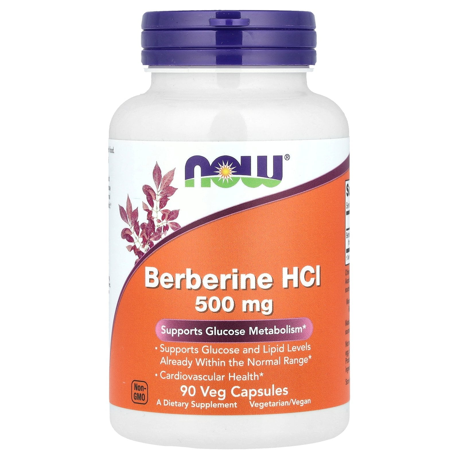 NOW Supplements, Berberine HCL 500 mg, Supports Glucose Metabolism*, 90 Veg Capsules