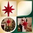thumbnail image 4 of Hvmvliv Christmas Tree Topper Star Three-Dimensional Pentagram Star In Red Green For Xmas Tree Holiday Party Decoration, 4 of 7