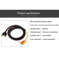 thumbnail image 5 of Adapter Cable, Cable Audio Cable VGA to AV Cable 15 Pin to 3 Audio AV Cable Adapter for HDTV PC DVD,5FT/ 1.5M, 5 of 10