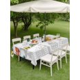 thumbnail image 4 of Outdoor Tablecloth with Umbrella Hole for Patio/Picnic/Party/Camping, Childlike Fun Waterproof Table Cloth Rectangle Table Cover Washable, Abstract Modern City Car Silhouette Watercolor (60"x 84"), 4 of 8