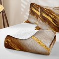 thumbnail image 4 of Homewish Gradient Watercolor Art Twin Quilt Set,Contemporary Aesthetic Twin Coverlet Set,Brown Gold,2-Piece, 4 of 7