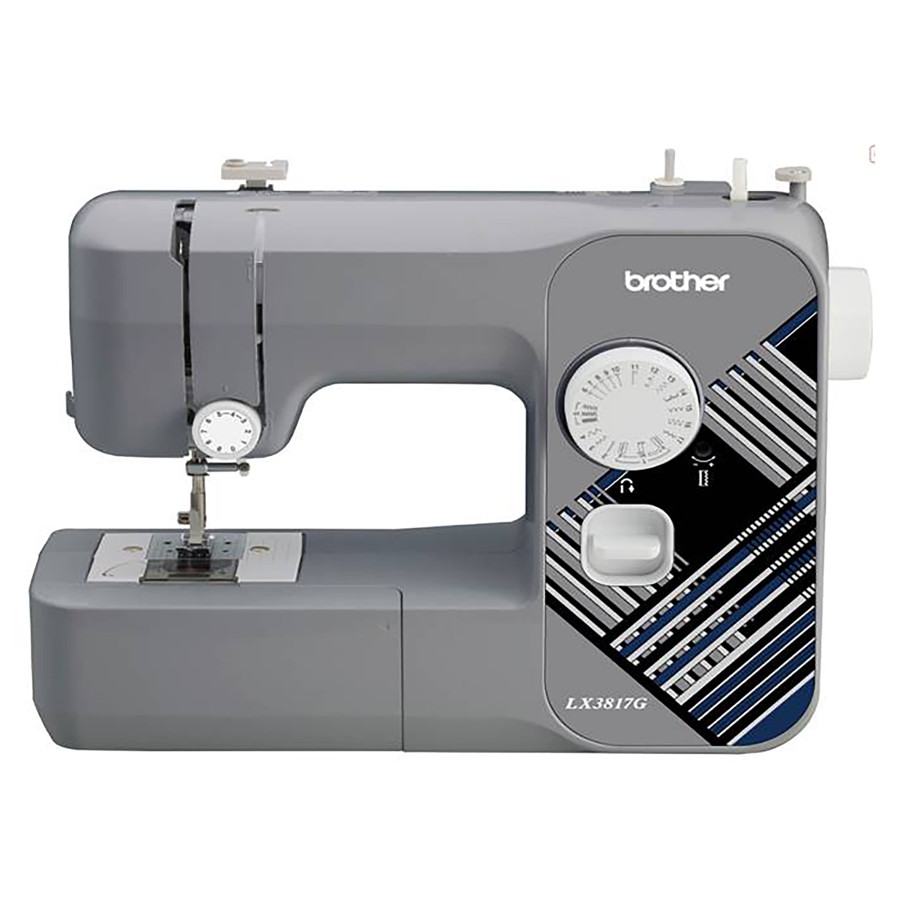 Brother LX3817G 17-Stitch Portable Full-Size Sewing Machine, Grey -  Walmart.com