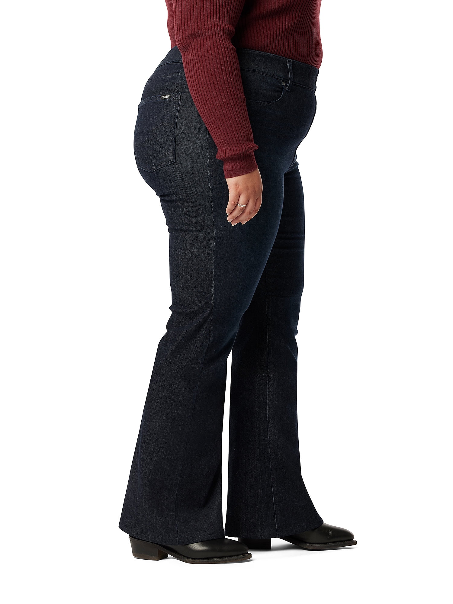 Levi Strauss Signature Women's and Women's Plus Shaping Perfect Pull On Flare Jeans, Sizes 2-28