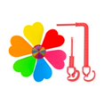 thumbnail image 1 of Bicicleta para Niños Molino de Viento Decoración de Bicicletas Novedad Decorativa La Mayoría de Las Bicicletas Juguetes para Niños Molinillo Corazón, 1 of 8